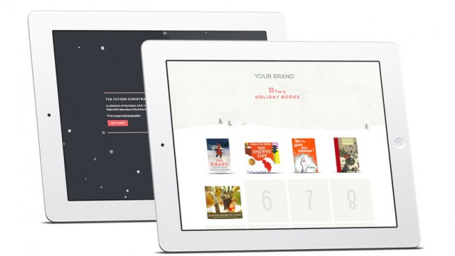 Holiday monthly campaign on tablets